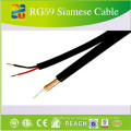 Cable coaxial de alta calidad Rg59 CCTV Rg59 con el cable eléctrico